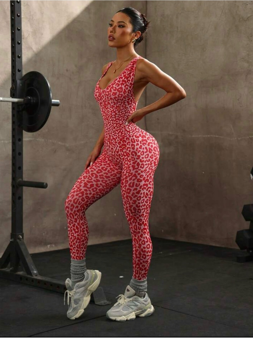 Cheetah Gym Jumpsuit - Picture 2 of 2